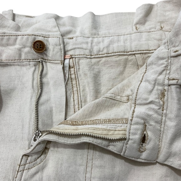 NWT Free People Splendor In The Grass High-Rise Denim Skirt Ivory Size 10 - Picture 5 of 11